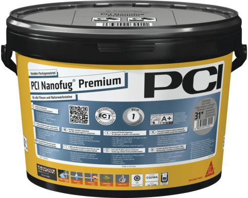 PCI Nanofug Premium variabele flexibele voegmortel voor tegels en natuursteen in een emmer